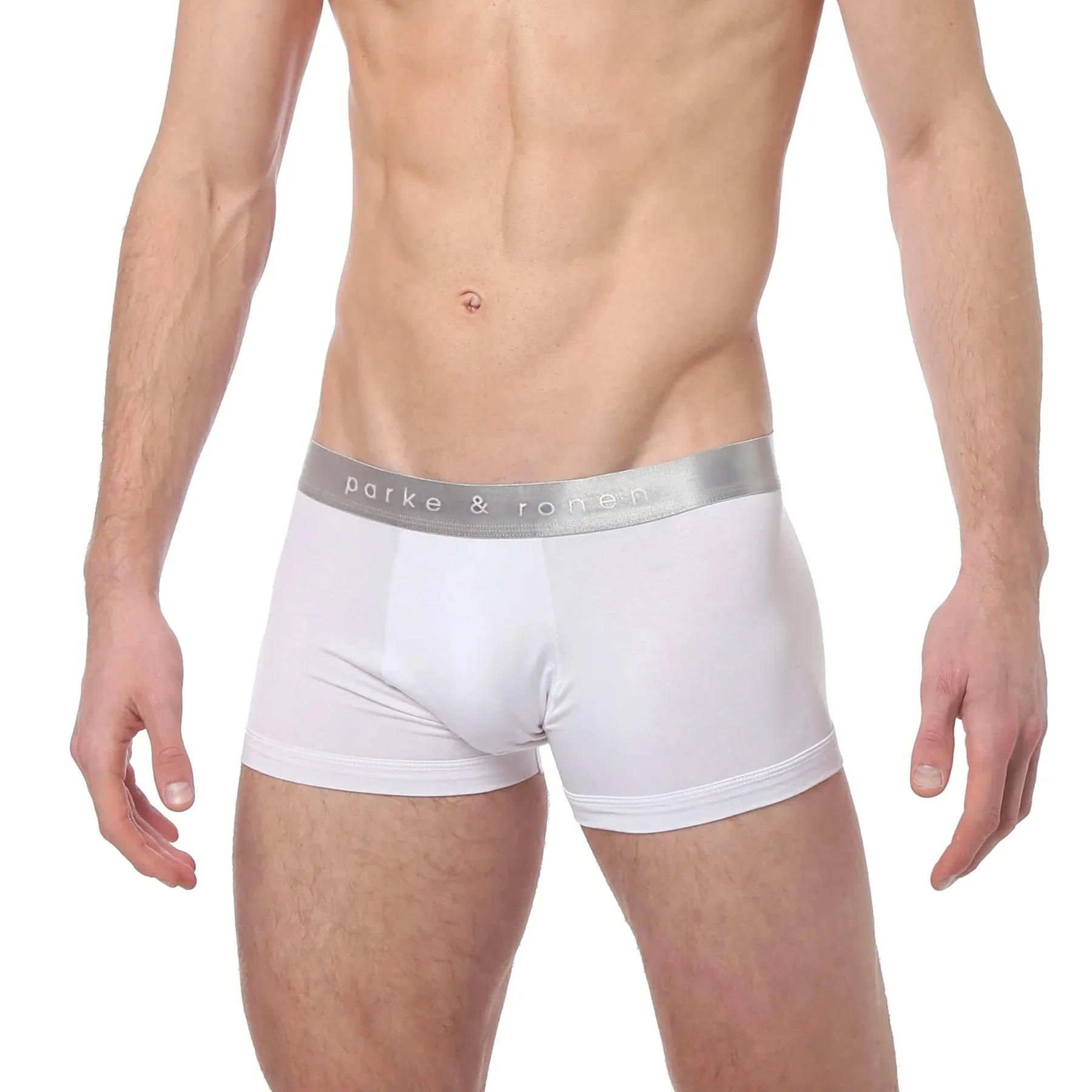 White Solid Low Rise Trunk