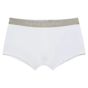 White Solid Low Rise Trunk